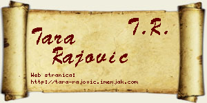 Tara Rajović vizit kartica